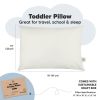 Picture of KeaBabies 2-Pack Toddler Pillow 13x18 - Soft Organic Cotton Kids Travel Bed Pillows for Sleeping, School, Nap, Machine Washable, Toddlers 2 to 5, Pillowcase Sold Separately (Pearl Gray)