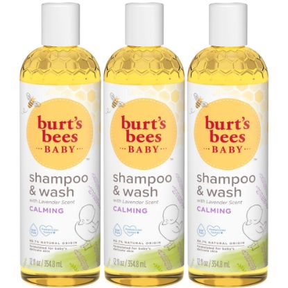 Picture of Burt's Bees Baby Shampoo and Body Wash with Lavender, Calming Tear Free Baby Soap, 98% Natural Origin, 12 Fl Oz (Pack of 3)