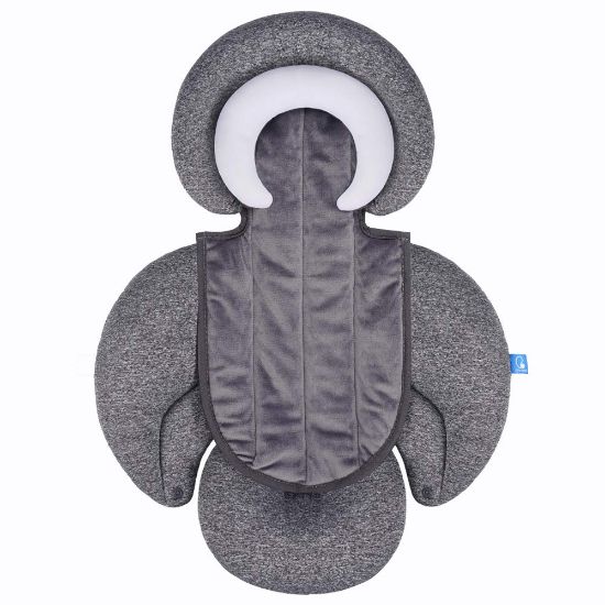 Picture of COOLBEBE New 2-in-1 Babybody Supports for Baby Newborn Infants - Extra Soft Stroller Cushion Pads Car Seat Insert, Perfect for Carseats, Strollers, Swings, Grey