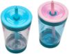 Picture of Contigo Kids Spill-Proof 14oz Tumbler with Straw and BPA-Free Plastic, Fits Most Cup Holders and Dishwasher Safe, 2-Pack Strawberry Cream & Blue Raspberry