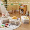 Picture of OIAHOMY Storage Basket, Woven Baskets for Storage, Cotton Rope Basket for toys,Towel Baskets for Bathroom - Pack of 3, Gradient Yellow