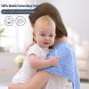 Picture of Yoofoss Muslin Burp Cloths for Baby 10 Pack 100% Cotton Baby Washcloths for Boys Girls Large 20''X10'' Super Soft and Absorbent Progressive Blue