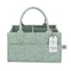 Picture of Parker Baby Diaper Caddy - Nursery Storage Bin and Car Organizer for Diapers and Baby Wipes - Sage Green, Regular