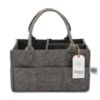 Picture of Parker Baby Diaper Caddy - Nursery Storage Bin and Car Organizer for Diapers and Baby Wipes - Charcoal, Regular
