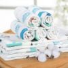 Picture of Yoofoss Muslin Burp Cloths for Baby 10 Pack 100% Cotton Baby Washcloths for Boys Girls Large 20''X10'' Super Soft and Absorbent Alpaca