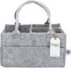 Picture of Parker Baby Diaper Caddy - Nursery Storage Bin and Car Organizer for Diapers and Baby Wipes - Gray, Regular