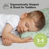 Picture of Toddler Pillow with Pillowcase - 13x18 My Little Dreamy Kids Travel Bed Pillows for Sleeping, Organic Cotton Small Pillowcase, Soft & Breathable, Machine Washable, Toddlers 2-5 Years Old (DinoDood)