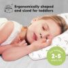Picture of Toddler Pillow with Pillowcase - 13x18 My Little Dreamy Kids Travel Bed Pillows for Sleeping, Organic Cotton Small Pillowcase, Soft & Breathable, Machine Washable,Toddlers 2-5 years old(Jolly Rainbow)