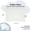 Picture of Toddler Pillow with Pillowcase - 13x18 My Little Dreamy Kids Travel Bed Pillows for Sleeping, Organic Cotton Small Pillowcase, Soft & Breathable, Machine Washable,Toddlers 2-5 years old(Jolly Rainbow)