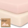 Picture of KeaBabies 2-Pack Organic Crib Sheets for Boys, Girls - 52x28 Fitted Crib Mattress Sheet Neutral, Breathable Jersey Cotton Cover for Baby Bed, Toddler Mattress, Soft & Cute Prints (Cameo)