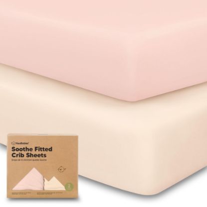 Picture of KeaBabies 2-Pack Organic Crib Sheets for Boys, Girls - 52x28 Fitted Crib Mattress Sheet Neutral, Breathable Jersey Cotton Cover for Baby Bed, Toddler Mattress, Soft & Cute Prints (Cameo)