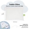 Picture of Toddler Pillow with Pillowcase - 13x18 My Little Dreamy Kids Travel Bed Pillows for Sleeping, Organic Cotton Small Pillowcase, Soft & Breathable, Machine Washable, Toddlers 2-5 Years Old (KeaSafari)