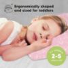 Picture of Toddler Pillow with Pillowcase - 13x18 My Little Dreamy Kids Travel Bed Pillows for Sleeping, Organic Cotton Small Pillowcase, Soft & Breathable, Machine Washable, Toddlers 2-5 Years Old (Mermaid)