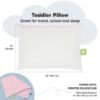 Picture of Toddler Pillow with Pillowcase - 13x18 My Little Dreamy Kids Travel Bed Pillows for Sleeping, Organic Cotton Small Pillowcase, Soft & Breathable, Machine Washable, Toddlers 2-5 Years Old (Mermaid)