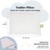 Picture of Toddler Pillow with Pillowcase - 13x18 My Little Dreamy Kids Travel Bed Pillows for Sleeping, Organic Cotton Small Pillowcase, Soft & Breathable, Machine Washable, Toddlers 2-5 Years Old (Flutter)