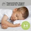 Picture of Toddler Pillow with Pillowcase - 13x18 My Little Dreamy Kids Travel Bed Pillows for Sleeping, Organic Cotton Small Pillowcase, Soft & Breathable, Machine Washable, Toddlers 2-5 Years Old (ABC Land)