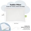 Picture of Toddler Pillow with Pillowcase - 13x18 My Little Dreamy Kids Travel Bed Pillows for Sleeping, Organic Cotton Small Pillowcase, Soft & Breathable, Machine Washable, Toddlers 2-5 Years Old (ABC Land)