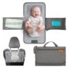 Picture of Kopi Baby Portable Diaper Changing Pad - Baby Diaper Changer Travel Bag with Wipes Pocket, Smart Design Portable Changing Mat, Infant Travel Station Kit, Gift for Newborn Girl & Boy - Grey, Modern