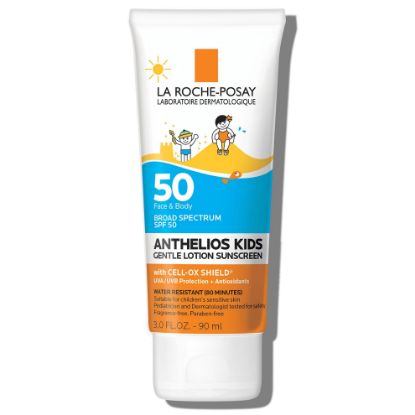 Picture of La Roche-Posay Anthelios Kids Gentle Lotion Sunscreen SPF 50, Broad Spectrum SPF + Antioxidants, Sunscreen For Kids, Octinoxate & Oxybenzone-Free, Pediatrician Tested, Non Comedogenic, Oil Free