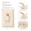 Picture of Konssy Muslin Mini Crib Sheets, 100% Soft Cotton Pack and Play Sheets for Pack N Play Mattress, Playard Baby Crib Sheets for Baby Girls (Floral, Pink)