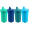 Picture of Re-Play Sippy Cups for Toddlers - 10 Oz. Reusable Spill Proof Cups for Kids, Dishwasher/Microwave Safe - Made in USA - Set of 4-3.13" x 6.25" - True Blue