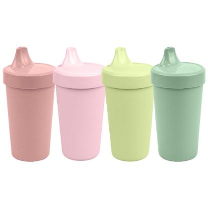 Picture of Re-Play Sippy Cups for Toddlers - 10 Oz. Reusable Spill Proof Cups for Kids, Dishwasher/Microwave Safe - Made in USA - Set of 4-3.13" x 6.25" - Desert Roses