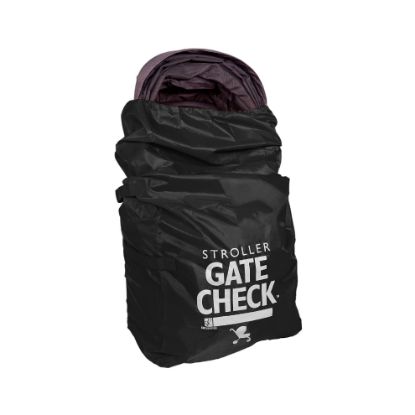Picture of J.L. Childress Gate Check Bag for Single & Double Strollers - Stroller Bag for Airplane - Large Stroller Travel Bag for Airplane - Air Travel Stroller Bag - Black