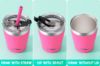 Picture of Tiblue Kids & Toddler Cup - 2 Pack 8oz Spill Proof Stainless Steel Insulated Tumbler for Toddler Girls Boys - BPA FREE Smoothie Snack Drinking Cup with Leak Proof Lid & Silicone Straw with Stopper