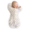 Picture of SwaddleDesigns Transitional Swaddle Sack, Arms Up Half-Length Sleeves & Mitten Cuffs, Swaddle for Newborn Transition to Baby Sleep Sack Wearable Blanket, Med, 3-6 mo, 14-21 lb, Watercolor Sunny Days