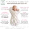 Picture of SwaddleDesigns Transitional Swaddle Sack, Arms Up Half-Length Sleeves & Mitten Cuffs, Swaddle for Newborn Transition to Baby Sleep Sack Wearable Blanket, Med, 3-6 mo, 14-21 lb, Watercolor Sunny Days