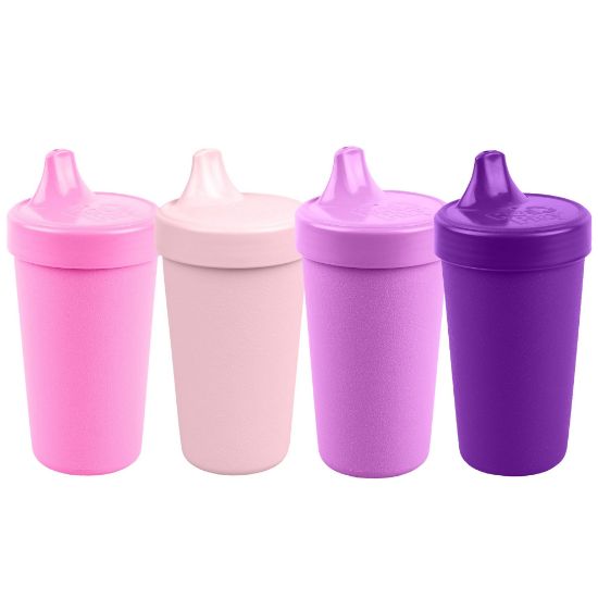 Picture of Re-Play Sippy Cups for Toddlers - 10 Oz. Reusable Spill Proof Cups for Kids, Dishwasher/Microwave Safe - Made in USA - Set of 4-3.13" x 6.25" - Princess