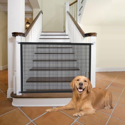Picture of 2-Pack Dog Gate for Stairs Pet Gates for The House: Dogs Screen Mesh Gate for Doorways Stairways Indoor Safety 29 inches Tall, 38 inch Wide