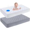Picture of Yoofoss Waterproof Crib Mattress Protector 2 Pack, Quilted Crib Mattress Pad Cover Ultra Soft and Breathable, Machine Washable Toddler Mattress Protector for Standard Baby Crib Size 52''x28''