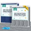Picture of Mini Crib Mattress Protector Sheets Waterproof 2 Pack, Quilted Pack and Play Mattress Pad Cover Fits for Baby Mini Crib/Playen/Pack and Play Mattress, Grey & Navy, 38"x24"