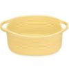 Picture of ABenkle Small Basket with Handles - Decorative Durable Rope Woven Storage Bin Shelf Storage Organizer Cube, Easter Baby Gift Basket, 12"x8"x5"