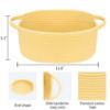 Picture of ABenkle Small Basket with Handles - Decorative Durable Rope Woven Storage Bin Shelf Storage Organizer Cube, Easter Baby Gift Basket, 12"x8"x5"