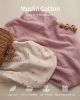 Picture of Blissful Diary Muslin Mini Crib Sheets, Pack and Play Mattress Sheets Fitted for Pack N Play, Soft Cotton for Boys Girls, 2 Pack(Sunshine&Blush Pink)