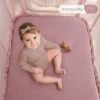 Picture of Blissful Diary Muslin Mini Crib Sheets, Pack and Play Mattress Sheets Fitted for Pack N Play, Soft Cotton for Boys Girls, 2 Pack(Sunshine&Blush Pink)