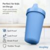 Picture of Re-Play Sippy Cups for Toddlers - 10 Oz. Reusable Spill Proof Cups for Kids, Dishwasher/Microwave Safe - Made in USA - Set of 4-3.13" x 6.25" - Cool Blues