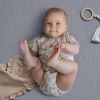 Picture of Blissful Diary Muslin Mini Crib Sheets, Pack and Play Mattress Sheets Fitted for Pack N Play, Soft Cotton for Boys Girls, 2 Pack(Light Blue&Grey)