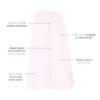 Picture of HALO SleepSack, 100% Cotton Wearable Blanket, Swaddle Transition Sleeping Bag, TOG 0.5, Soft Pink, X-Large, 18-24 Months