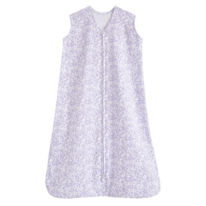 Picture of HALO SleepSack, 100% Cotton Wearable Blanket, Swaddle Transition Sleeping Bag, TOG 0.5, Aster Flowers-purple, Large, 12-18 Months