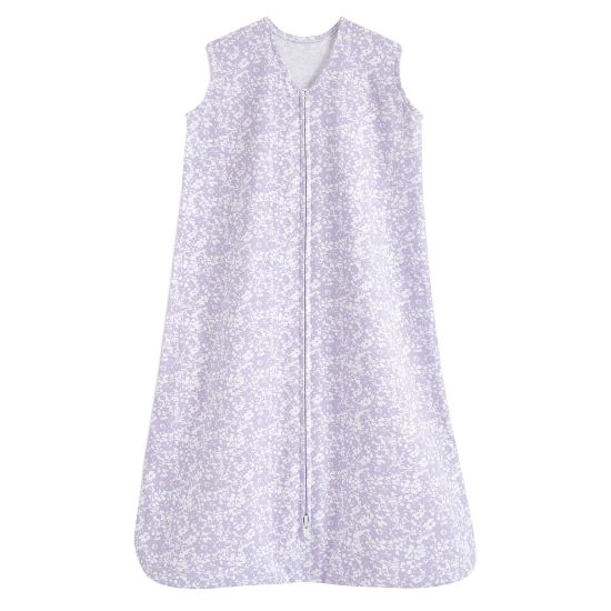 Picture of HALO SleepSack, 100% Cotton Wearable Blanket, Swaddle Transition Sleeping Bag, TOG 0.5, Aster Flowers-purple, Large, 12-18 Months