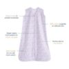 Picture of HALO SleepSack, 100% Cotton Wearable Blanket, Swaddle Transition Sleeping Bag, TOG 0.5, Aster Flowers-purple, Large, 12-18 Months