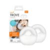 Picture of Boon Trove Silicone Manual Breast Pump Set - Hands Free Breast Milk Collector - Includes Canvas Travel Pouch - Breastfeeding Essentials - 2 Count