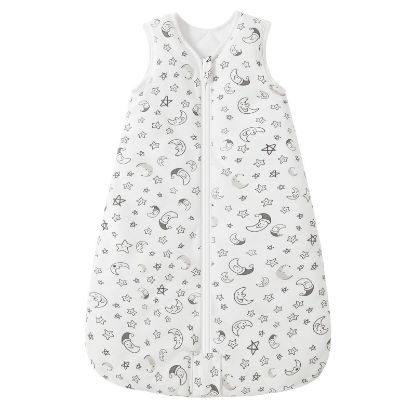 Picture of Mosebears Sleep Sack Baby Winter Wearable Blanket with 2-Way Zipper,2.5 TOG Cotton Sleep Sack Unisex (White Star, 18-24 Months)