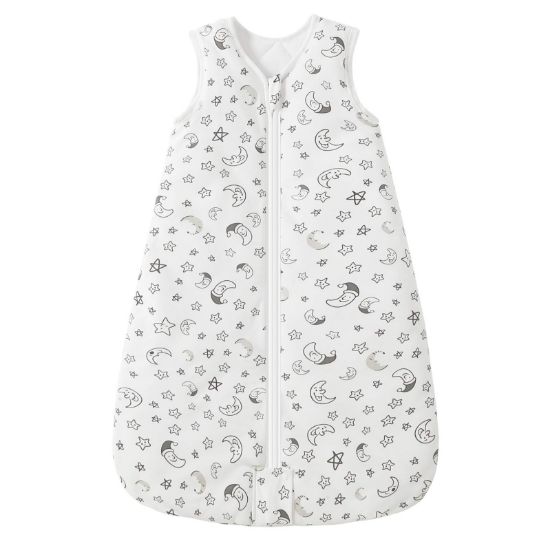 Picture of Mosebears Sleep Sack Baby Winter Wearable Blanket with 2-Way Zipper,2.5 TOG Cotton Sleep Sack Unisex (White Star, 18-24 Months)