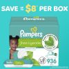 Picture of Pampers Baby Wipes, Free & Gentle, Hypoallergenic and Unscented Wipe, 100% Plant Based, Plastic-Free for Babies, 624 Total (8 Flip-Top Packs)