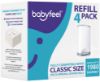 Picture of Babyfeel Refills Compatible with DEKOR CLASSIC Diaper Pails | 4 Pack | Exclusive 30% Extra Thickness | Diaper Pail Refills with Powerful Odor Elimination | Powder Scent | Holds up to 1980 Diapers