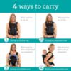 Picture of Infantino Flip Advanced 4-in-1 Baby Carrier - Ergonomic, Convertible, Face-in and Face-Out Front and Back Baby Carrier for Newborn to Toddler 8-32 lbs, Black